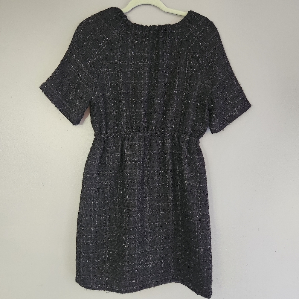 TUCKER for Target black short sleeve midi dress sparkle elastic waist size M - Picture 13 of 13